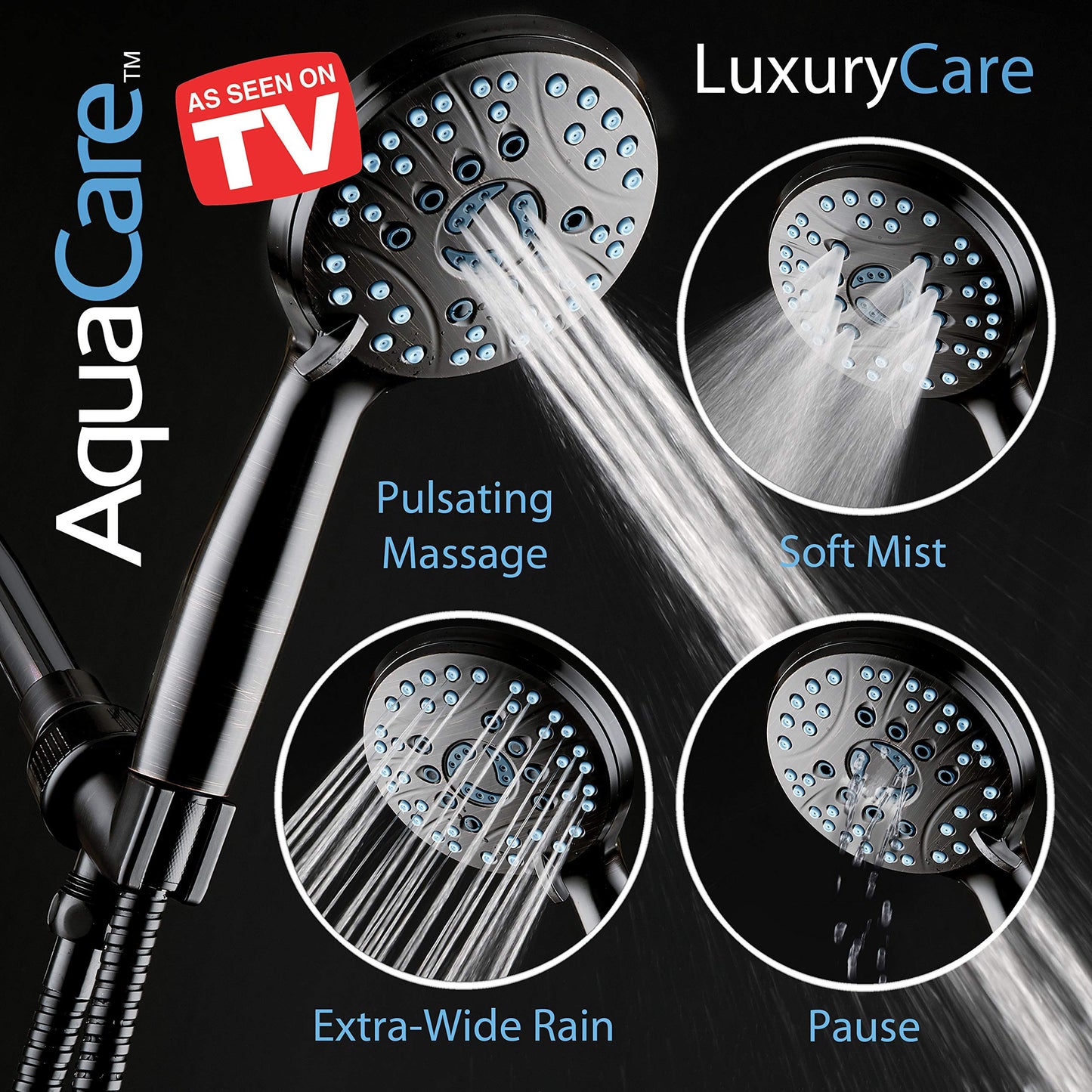 2639M-2649M-2659M-2669M-2739M-2749M-2759M AquaCare High Pressure 8-mode Handheld Shower Head