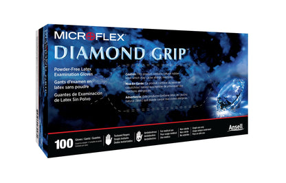 Ansell Microflex Diamond Grip MF - 300 Disposable Latex Gloves for Automotive, Healthcare, Machinery Industries - Ultimate Online Deals