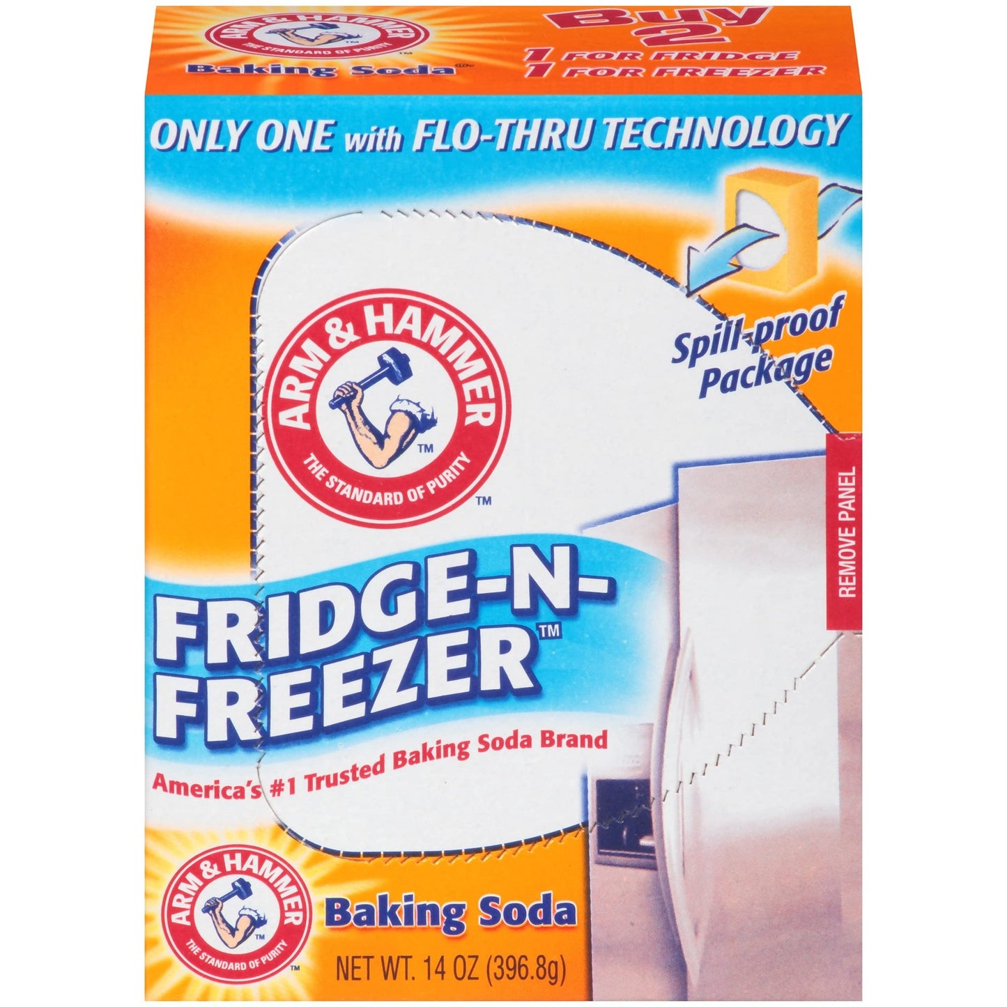 Arm & Hammer baking Soda, Fridge - N - Freezer Pack, Odor absorber, 14oz Pack, (case Of 12) - Ultimate Online Deals