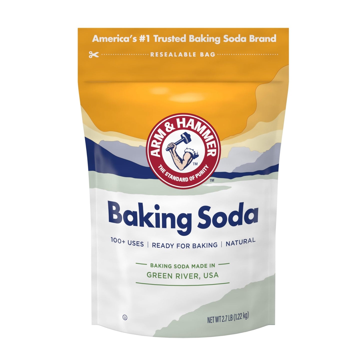 ARM & HAMMER Baking Soda Made in USA, Ideal for Baking, Pure & Natural, 2.7lb Bag - Ultimate Online Deals