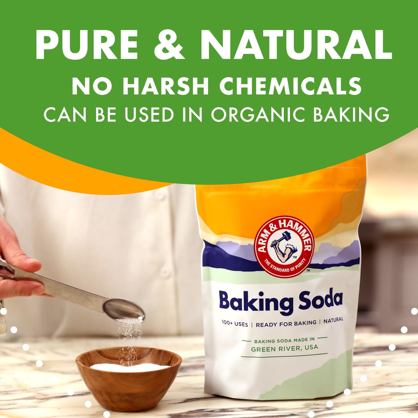 ARM & HAMMER Baking Soda Made in USA, Ideal for Baking, Pure & Natural, 2.7lb Bag - Ultimate Online Deals