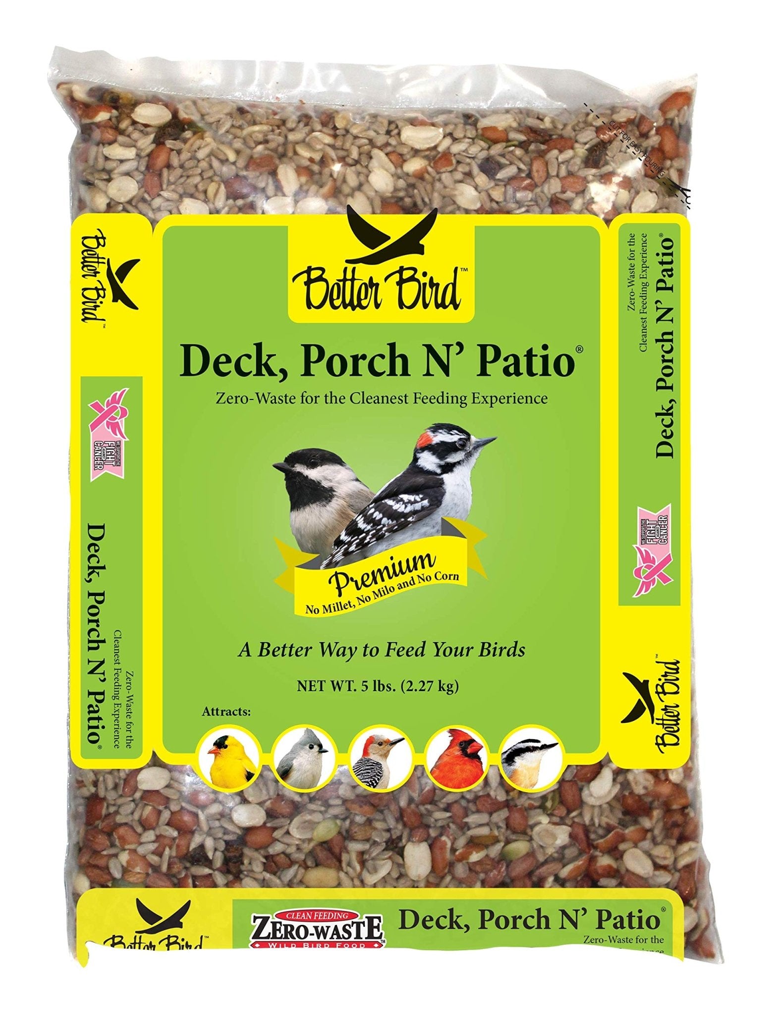 Better Bird, Deck, Porch N’ Patio Premium Blend 5 lb Poly Bag, Pack of 1 - Ultimate Online Deals