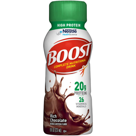 BOOST High Protein Balanced Nutritional Drink, Rich Chocolate, 8 Ounce Bottle (Pack of 24) - Ultimate Online Deals