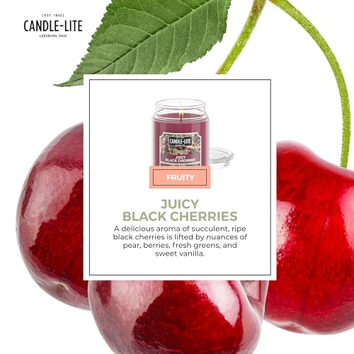 Candle - lite Black Cherries Candles, 18 oz. Jar - Ultimate Online Deals