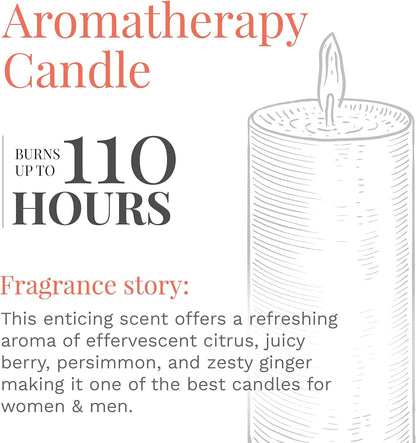 Candle - Lite Scented Candles, One 18 oz. Single - Wick Aromatherapy Candle with 110 Hours of Burn Time - Ultimate Online Deals