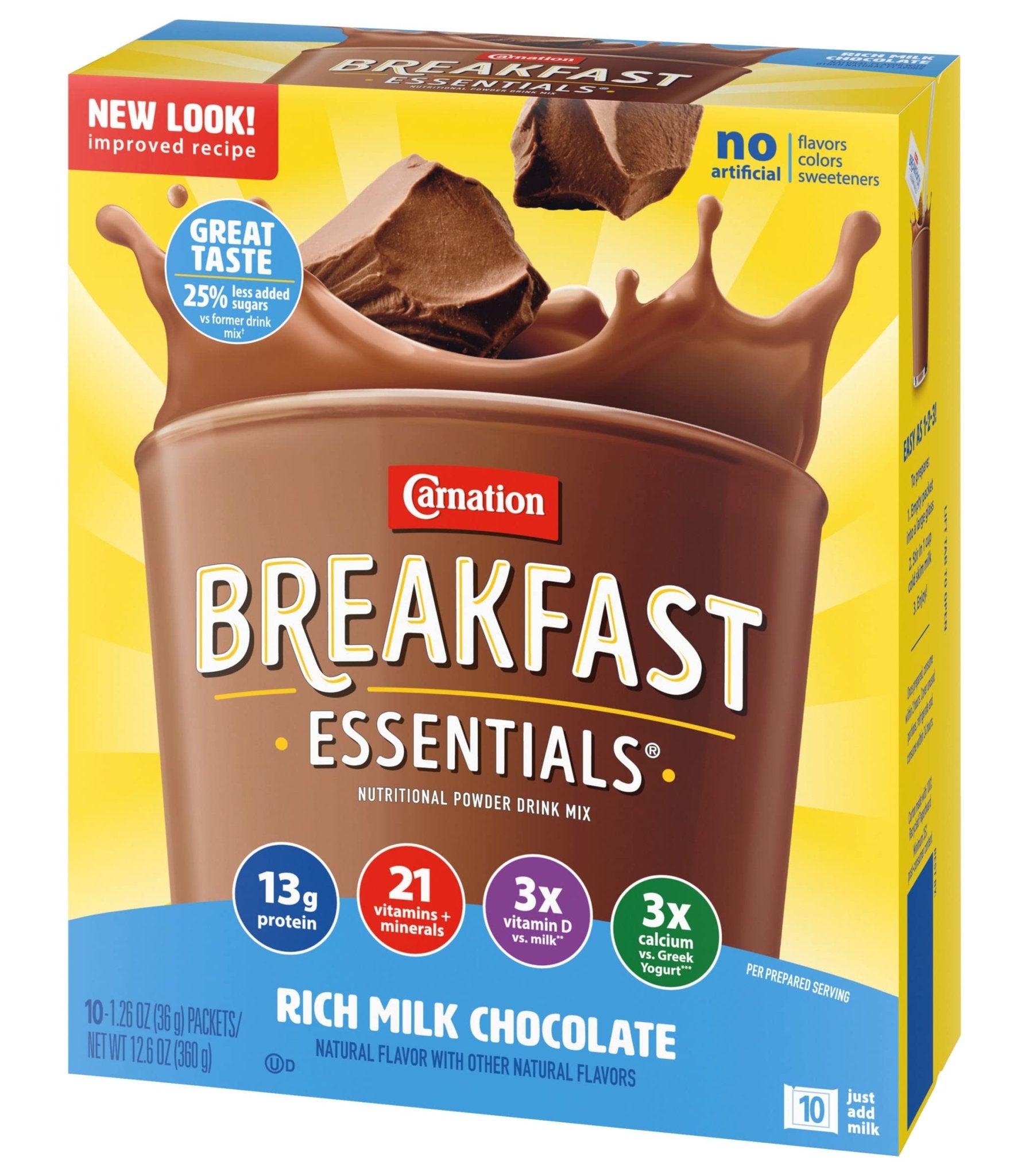 Carnation Breakfast Essentials Nutritional Powder Drink Mix (Chocolate, Pack of 3) - Ultimate Online Deals