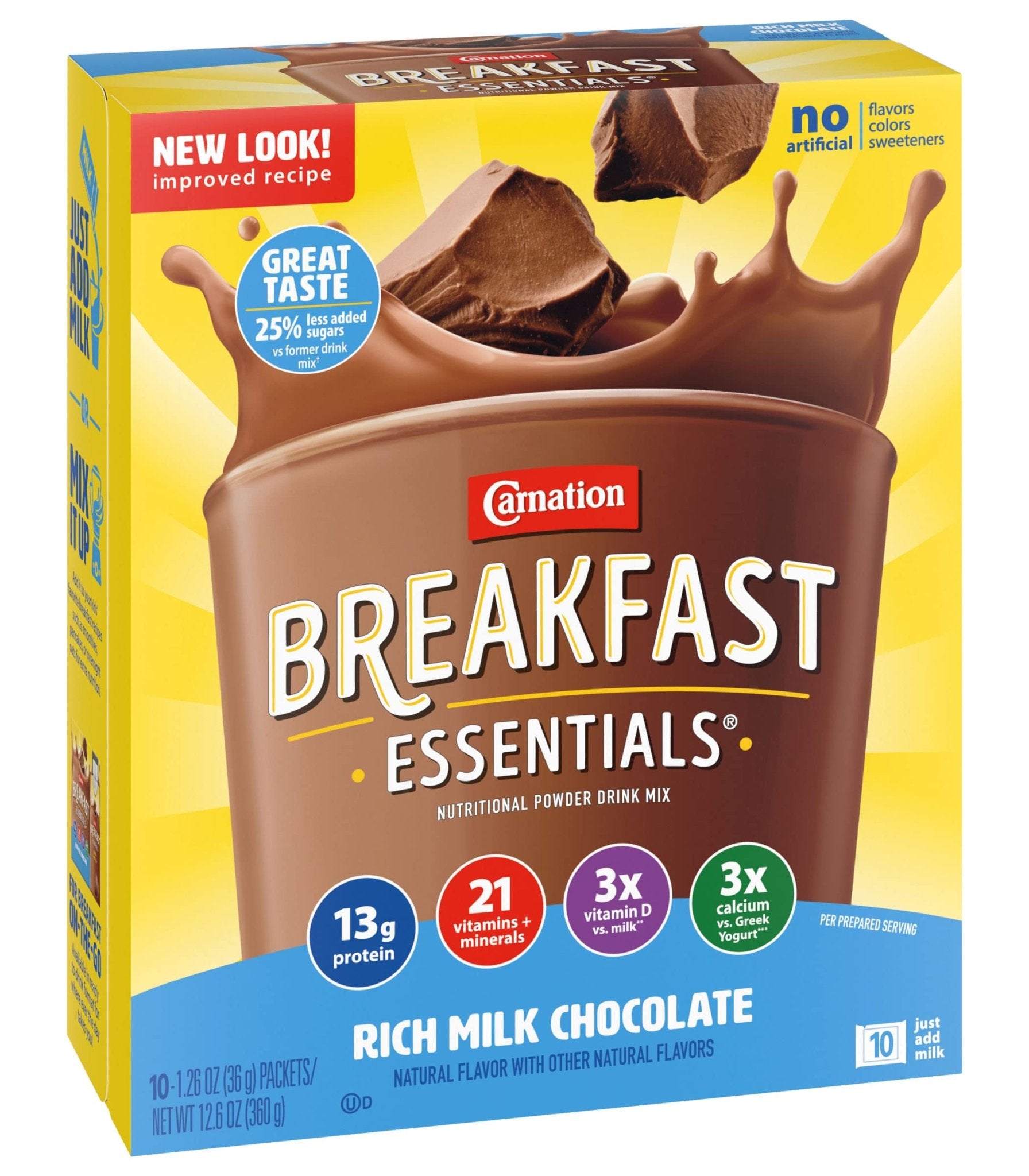 Carnation Breakfast Essentials Nutritional Powder Drink Mix (Chocolate, Pack of 3) - Ultimate Online Deals