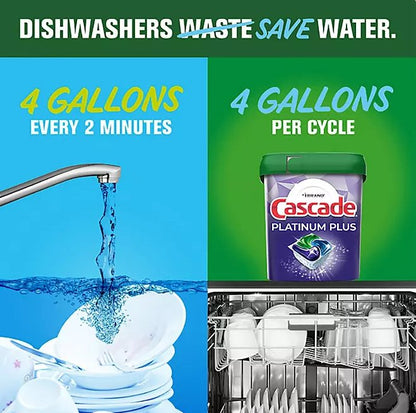 Cascade Platinum Plus ActionPacs Dishwasher Detergent Pacs, Fresh Scent - Ultimate Online Deals