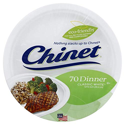 Chinet 10 3/8" dinner white classic 70 ct. - Ultimate Online Deals