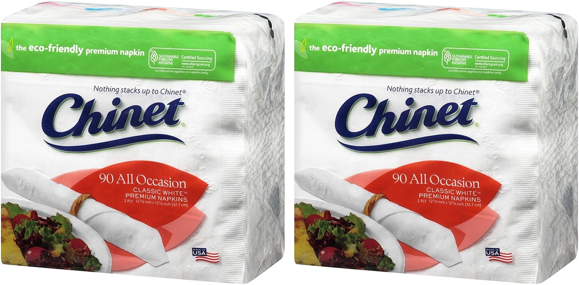 Chinet Classic White 2 - Ply Napkins, 90 Count - Pack of 2 - Ultimate Online Deals