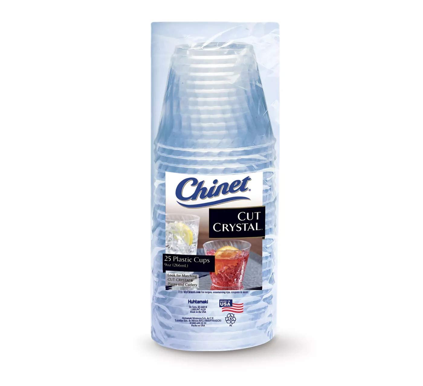 Chinet Disposable Cut Crystal Cups - 9 Ounce, 50 Count - Ultimate Online Deals