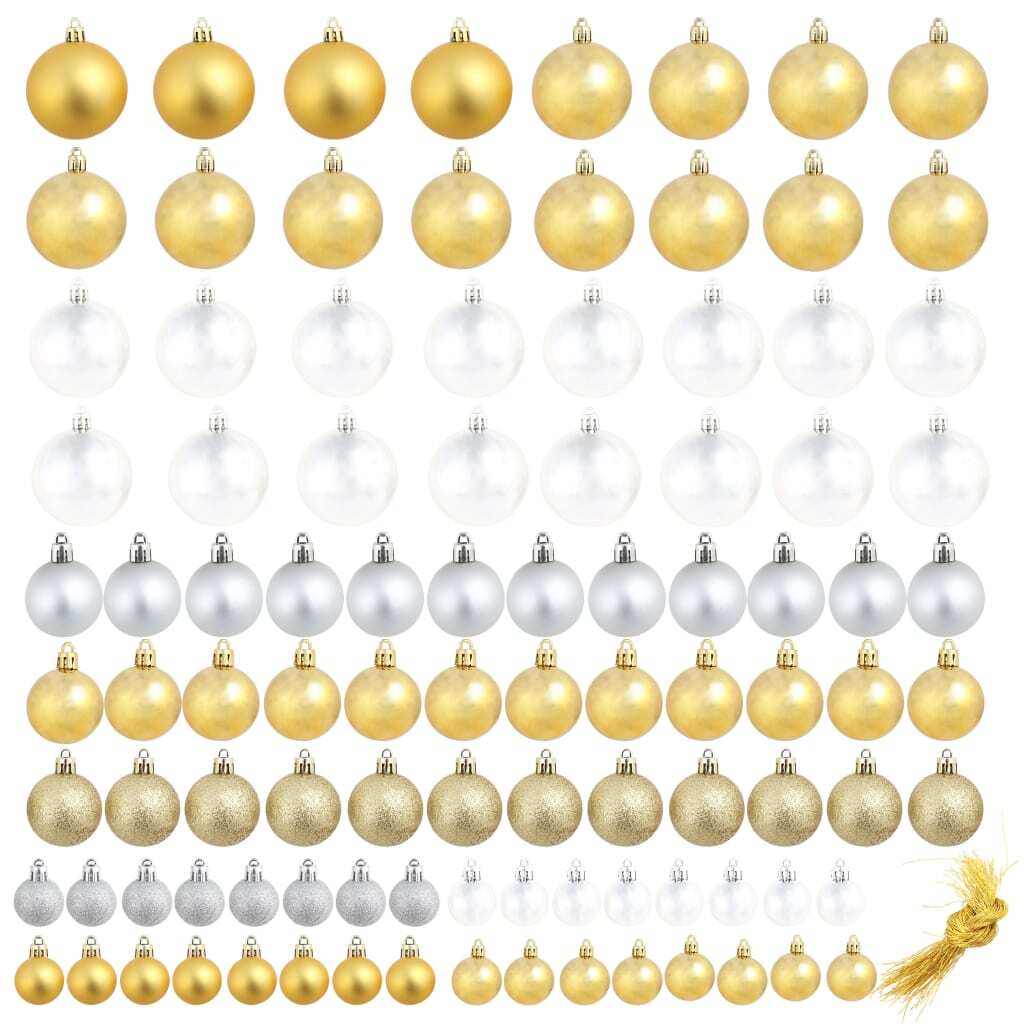 Christmas Balls - 100 pcs - Silver and Gold - Ultimate Online Deals