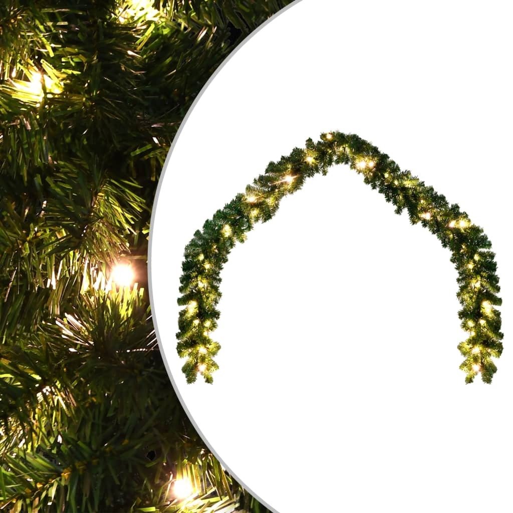 Christmas Garland with LED Lights - 16 ft - Ultimate Online Deals