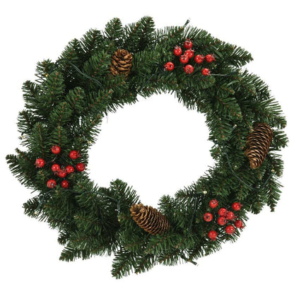 Christmas Wreaths 2 pcs with Decoration - Green - 1 ft - Ultimate Online Deals