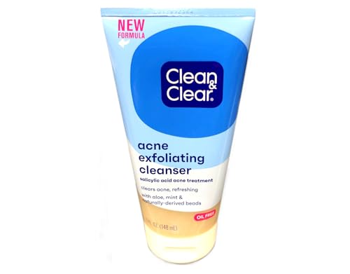 Clean & Clear Acne Triple Exfoliating Facial Scrub with Salicylic Acid Medicine Aloe Mint for Acne - Prone Skin Oil - Free Non - Comedogenic 5 oz - Ultimate Online Deals