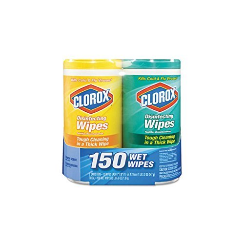 Clorox Company 01599 Disinfectant Wipes - 2 - Pack, 1 Citrus Blend and 1 Fresh Scent(75ct each) - Ultimate Online Deals