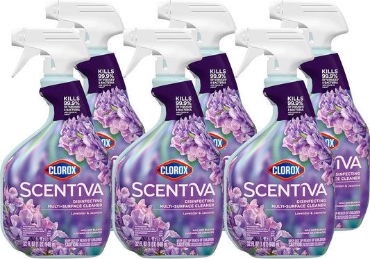 Clorox Scentiva Disinfecting Multi - Surface Cleaner, Lavender & Jasmine, 32 Fl Oz (Available in 2 Pack, 4 Pack, and 6 Pack) - Ultimate Online Deals