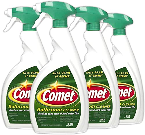 Comet Bathroom Cleaner Spray - Dissolves Saop Scum and Hard Water Film 32oz (4 Pack) - Ultimate Online Deals