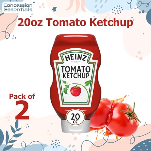 Concession Essentials Heinz Squeeze Bottles Ketchup, 20 Oz Squeeze Bottle, Pack of Two. Total 40 Ounces - Ultimate Online Deals