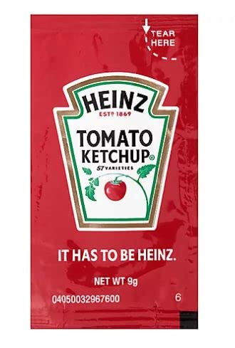 Concession Essentials Ketchup - Heinz Single Serve Packages .32 Ounces (Pack of 200) - Ultimate Online Deals