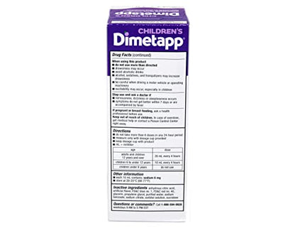 Dimetapp Children's Cold and Allergy Grape Flavored Cough Syrup 8 Ounce Bottle (Pack of 2) - Ultimate Online Deals