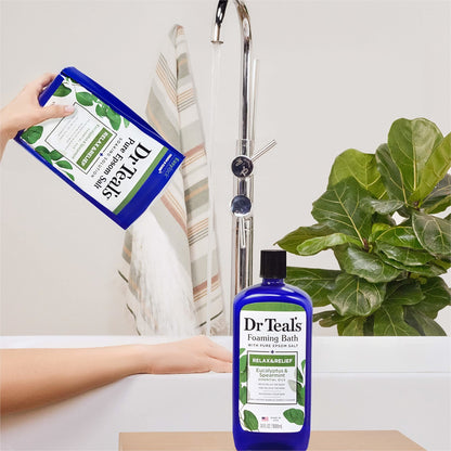 Dr Teal's Pure Epsom Salt, Relax & Relief With Eucalyptus And Spearmint, 3 lb (Pack of 4) (Packaging May Vary) - Ultimate Online Deals