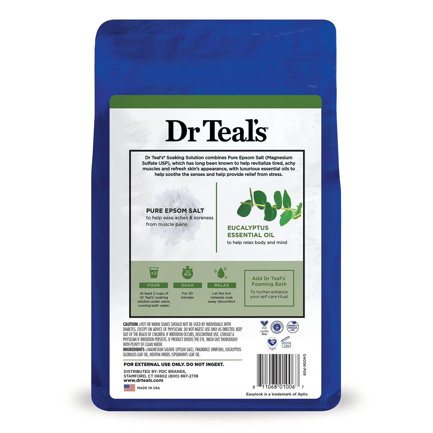 Dr Teal's Pure Epsom Salt, Relax & Relief With Eucalyptus And Spearmint, 3 lb (Pack of 4) (Packaging May Vary) - Ultimate Online Deals