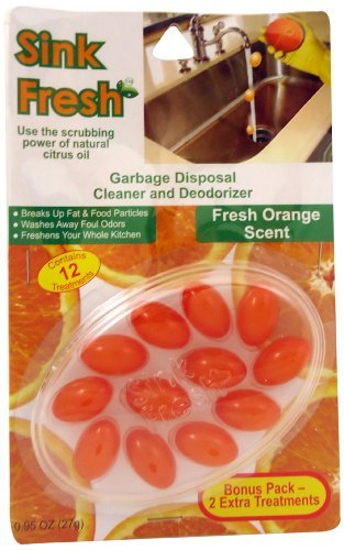 Economy Kitchen Accessory Sink Fresh Orange 12 Count Drain Cleaner, Breaks Up Fat & Food Particles, Washes Away Foul Odors, Freshens Your Kitchen - Ultimate Online Deals