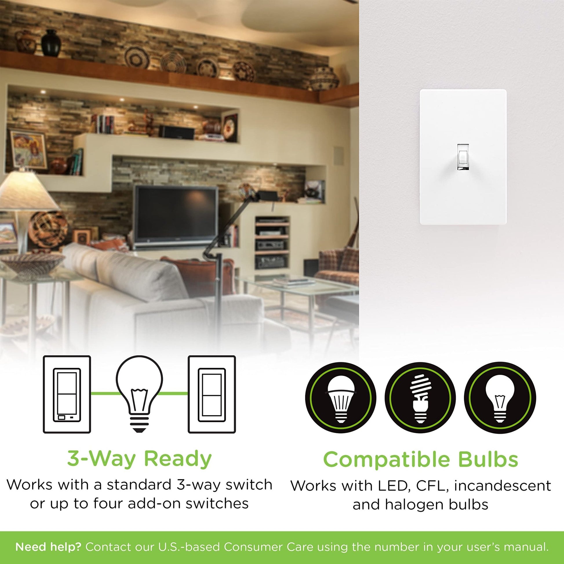 Enbrighten in - Wall Smart Light Switch with QuickFit and SimpleWire - Ultimate Online Deals