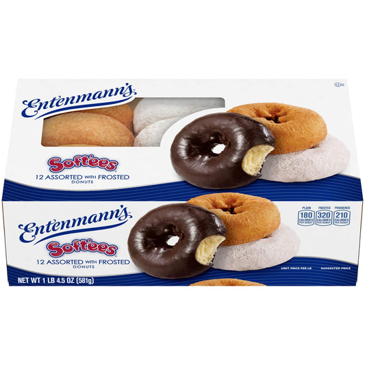 Entenmann's Soft'ees Assorted With Frosted Donuts, 12 count - Ultimate Online Deals