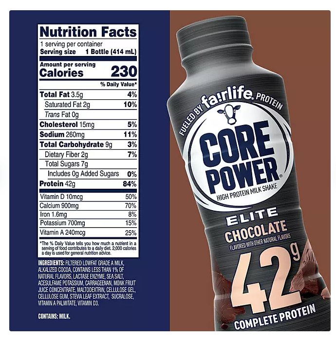 Fairlife Core Power Elite 42g Protein Shake, Chocolate, 14 fl. oz. - Ultimate Online Deals