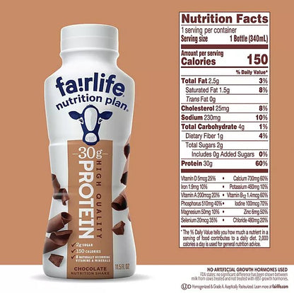 Fairlife Nutrition Plan Chocolate Bottles, 11.5 fl oz., 12 pk. - Ultimate Online Deals