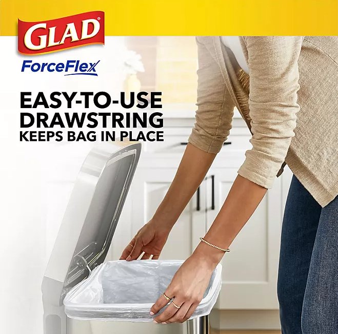 Glad ForceFlex Tall Kitchen Trash Bags, Gain Original Scent, 13 Gallon, 160 Count - Ultimate Online Deals