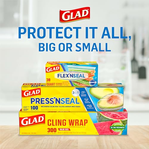 Glad Press'N Seal Food Plastic Wrap, 140 Square Foot Roll (Package May Vary) - Ultimate Online Deals