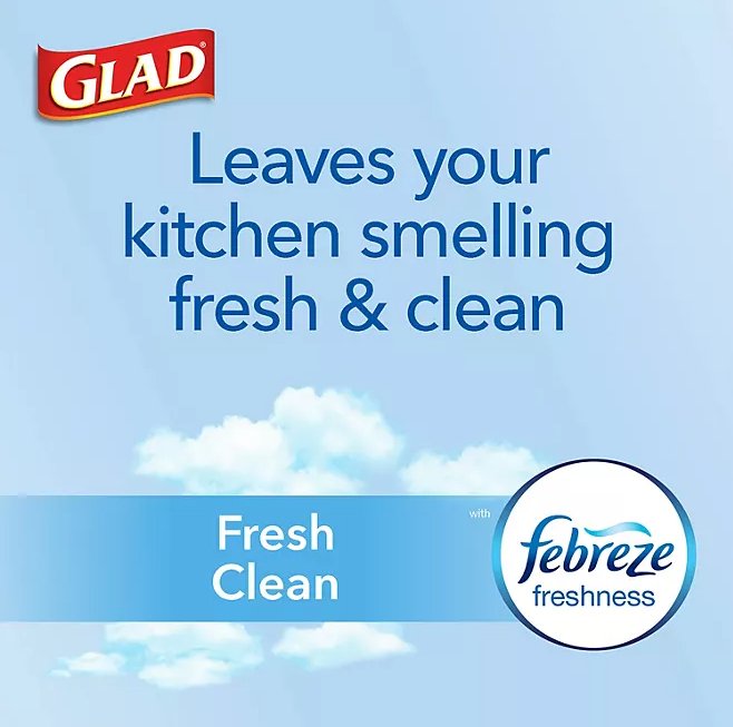 Glad Small Twist - Tie White Trash Bags – Fresh Clean Scent with Febreze Freshness, 4 Gallon, 156 Count - Ultimate Online Deals