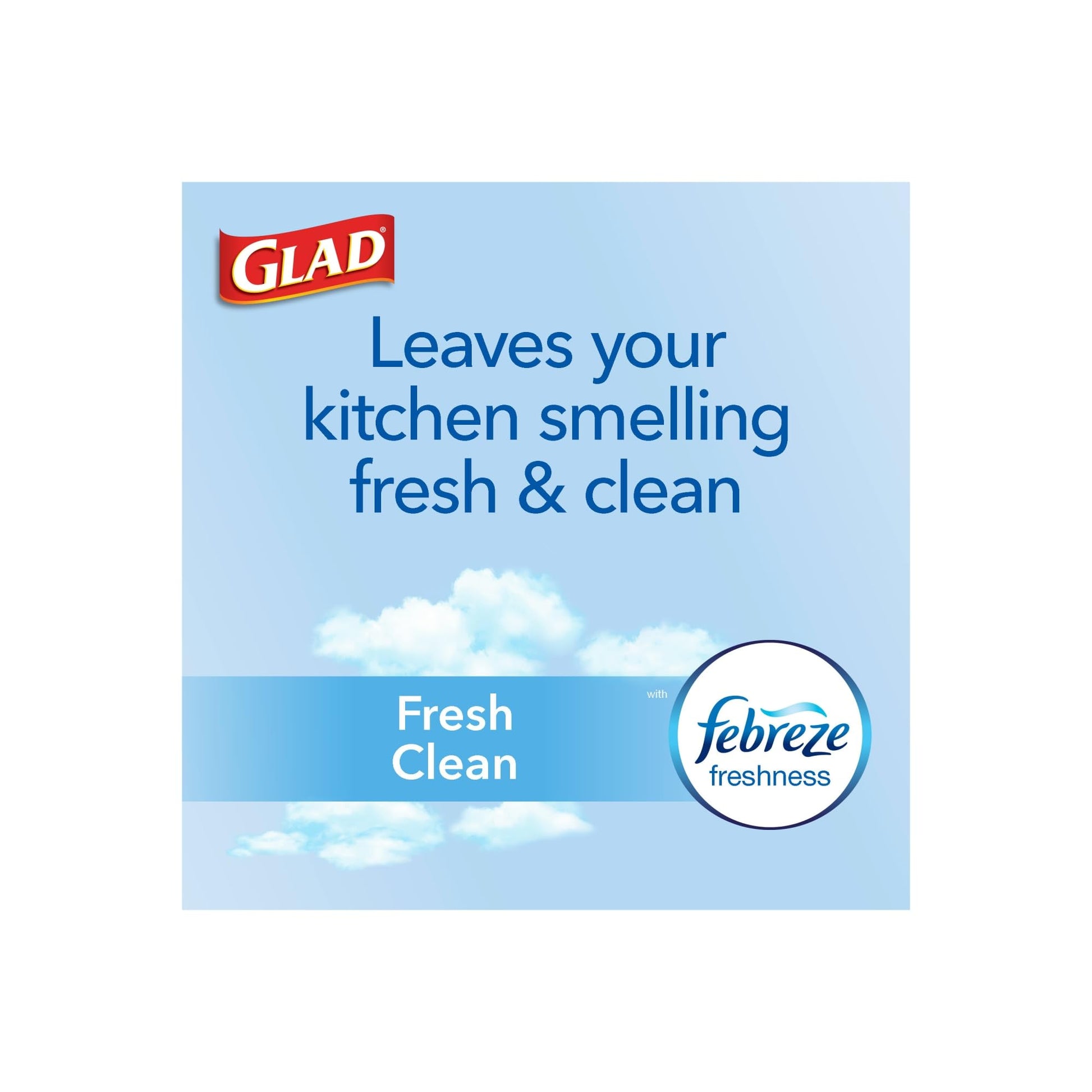 Glad® Tall Kitchen 5 - Day OdorShield Trash Bags With Febreze® Freshness, 13 Gallons, Fresh Clean Scent, White, Pack Of 80 - Ultimate Online Deals