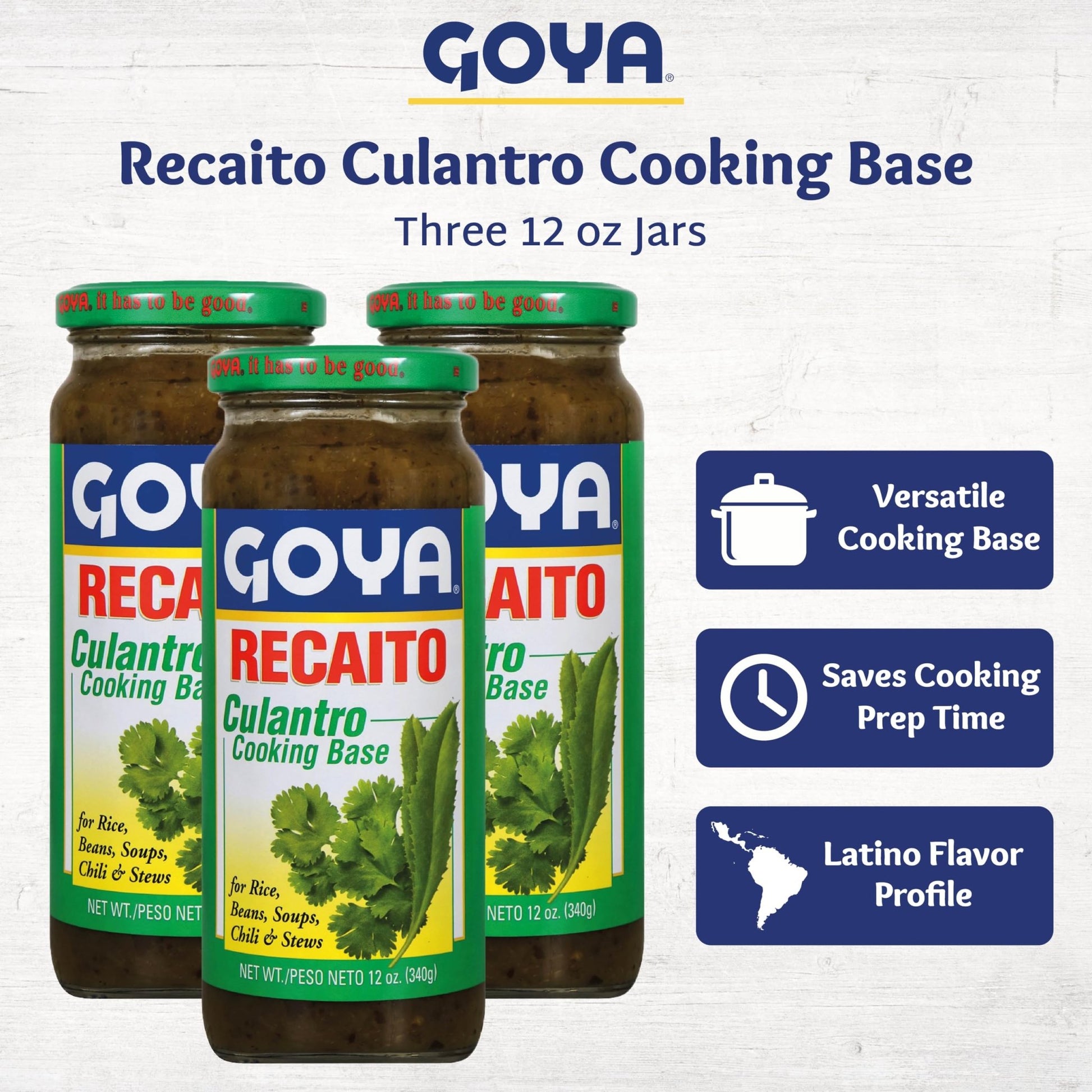 Goya Recaito Culantro Base Cooking 12 Ounces (Pack of 3) - Ultimate Online Deals