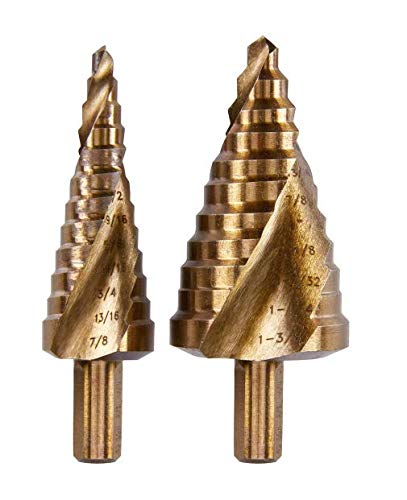 HERCULES Cobalt Steel Step Drill Bit Set, 2 Pc. - Ultimate Online Deals