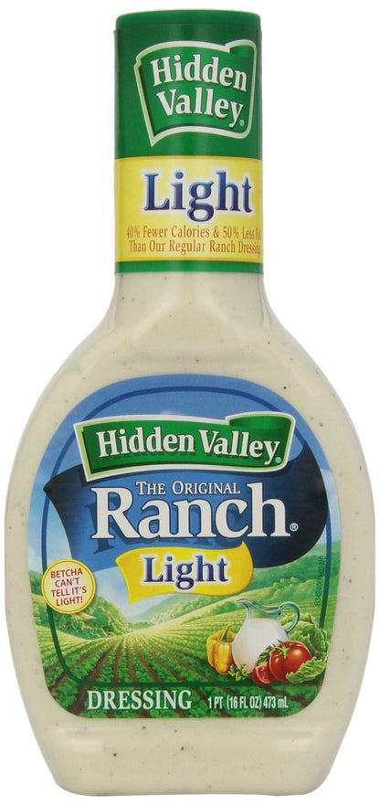 Hidden Valley Ranch Dressing, Light Original, 16 - Ounce Bottles (Pack of 6) - Ultimate Online Deals