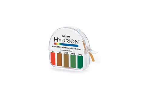 HYDRION QT - 40 Quaternary Sanitizer Test Tape 15 feet Roll Quat Color Chart 0 - 500 ppm Range for 4 Chain Sanitizers - Ultimate Online Deals