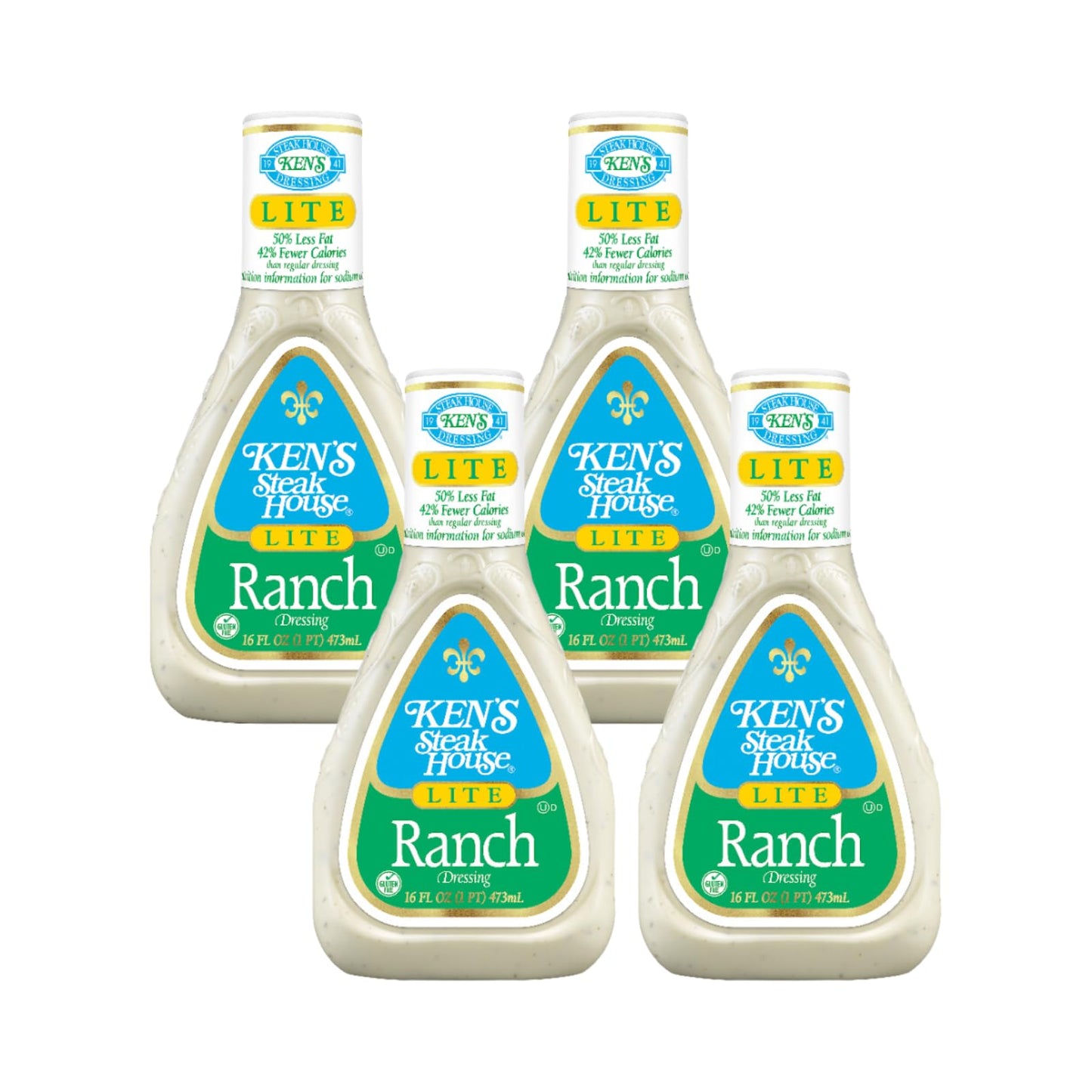 Ken's Steak House Lite Ranch Dressing,16 Fl Oz, (Pack of 4) - Ultimate Online Deals