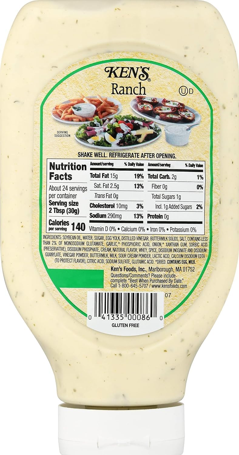 Ken's Steak House Ranch Dressing, Topping & Spread, 24 fl oz (Pack of 2) Gluten - Free - Ultimate Online Deals