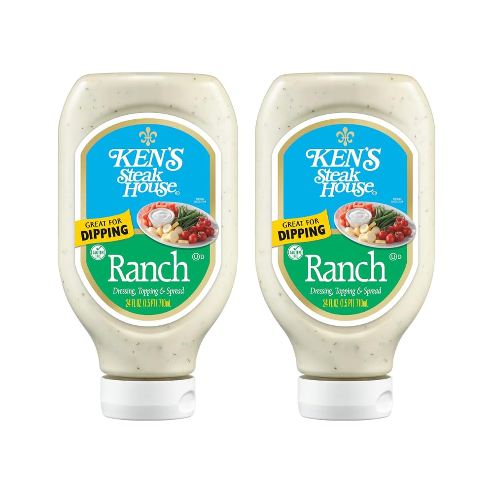 Ken's Steak House Ranch Dressing, Topping & Spread, 24 fl oz (Pack of 2) Gluten - Free - Ultimate Online Deals