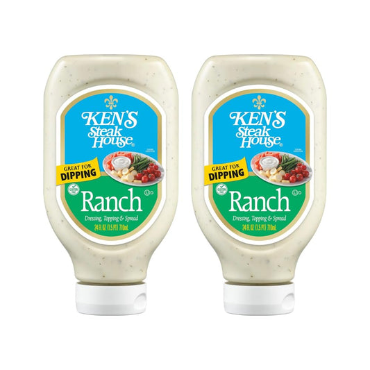 Ken's Steak House Ranch Dressing, Topping & Spread, 24 fl oz (Pack of 2) Gluten - Free - Ultimate Online Deals