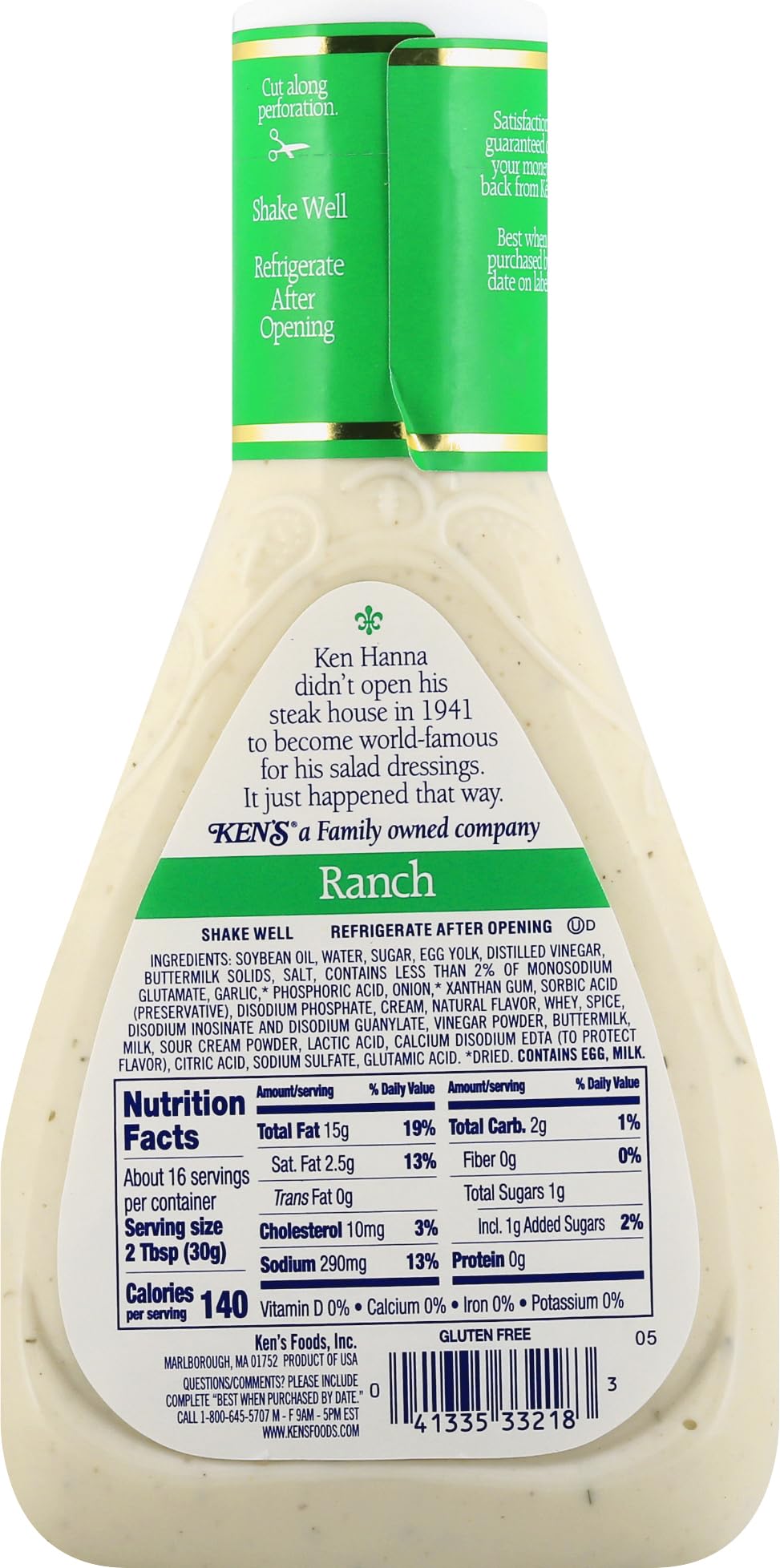 Ken's Steak House Ranch Salad Dressing 16 fl oz, pack of 2 - Ultimate Online Deals