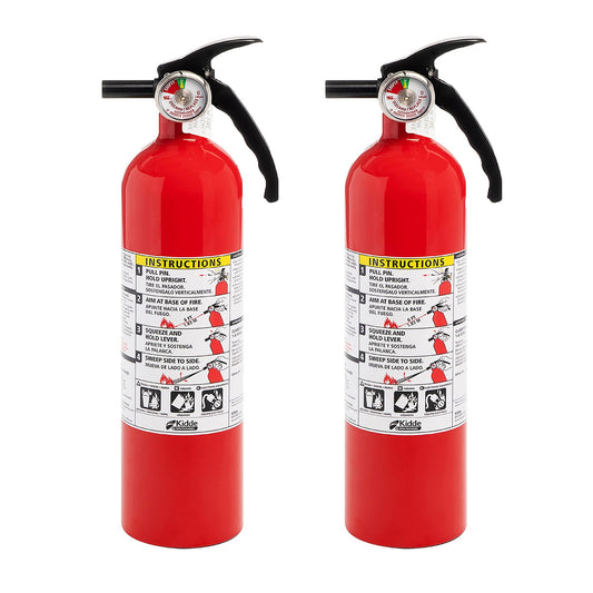 Kidde Fire Extinguisher for Home, 1 - A:10 - B:C, Dry Chemical Extinguisher, Red, Mounting Bracket Included, 2 Pack - Ultimate Online Deals