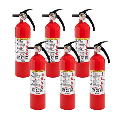 Kidde Fire Extinguisher for Home, 1 - A:10 - B:C, Dry Chemical Extinguisher, Red, Mounting Bracket Included, 6 Pack - Ultimate Online Deals