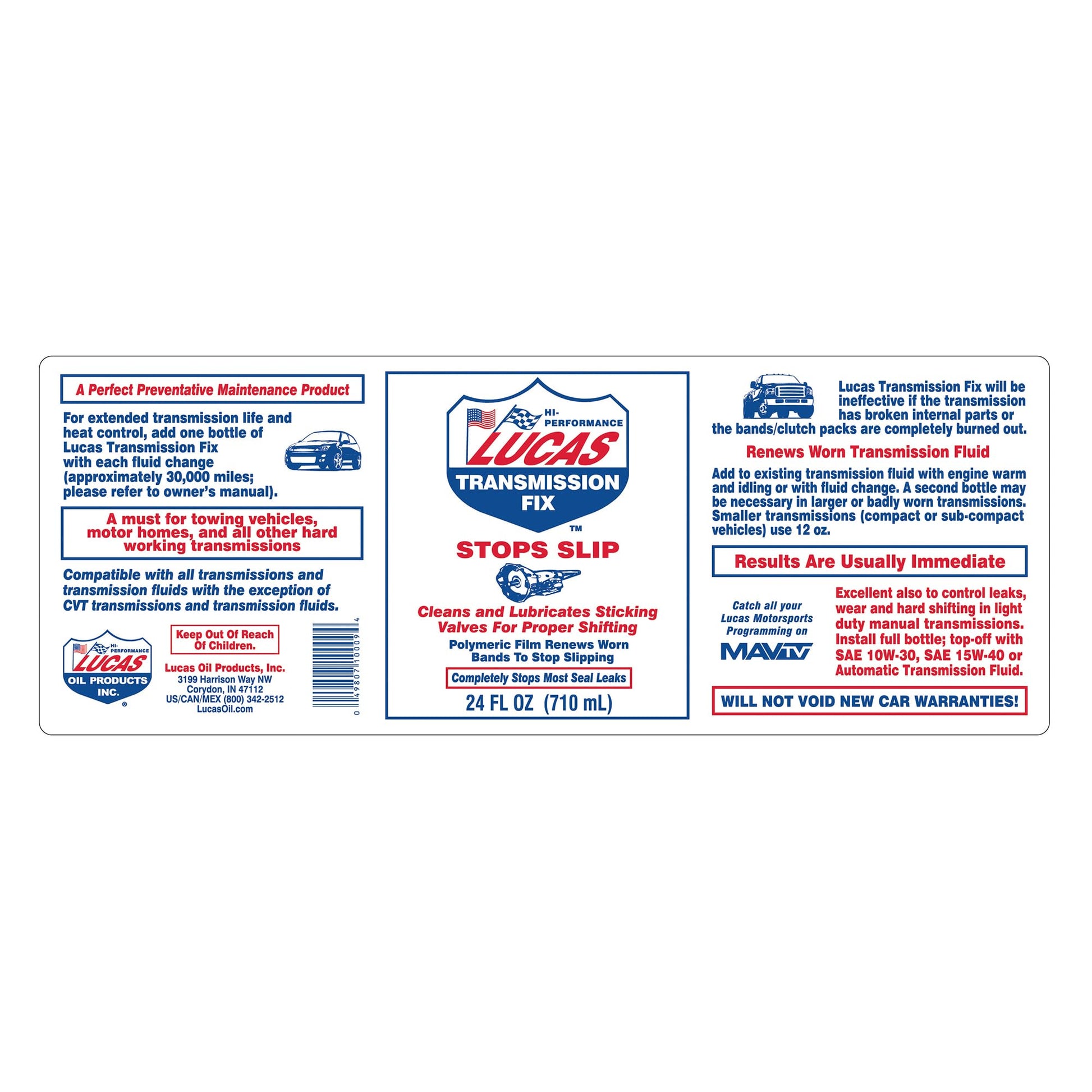 Lucas Oil 10009 Transmission Fix - 24 Ounce - Ultimate Online Deals