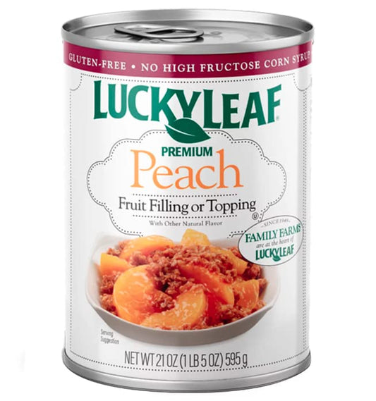 Lucky Leaf Premium Peach Pie Filling or Topping 21 oz4 Pack - Ultimate Online Deals