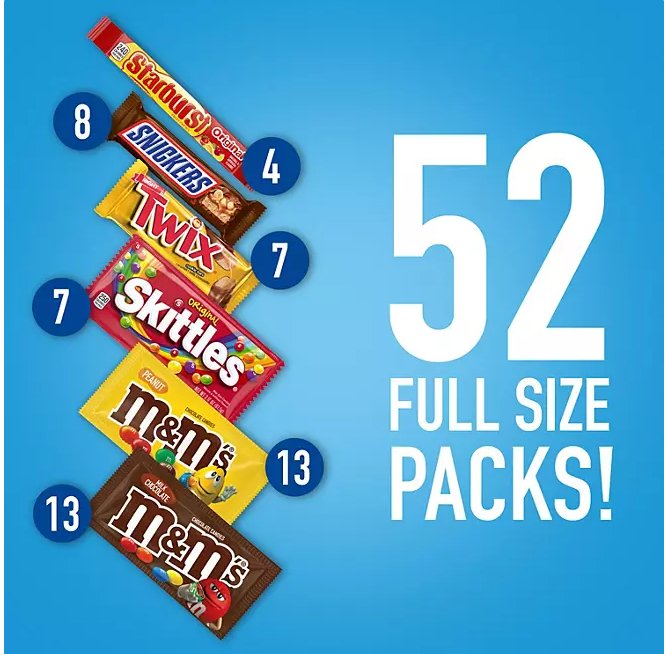 Mars Variety Candy Pack for Fundraisers, 30 Count - Ultimate Online Deals